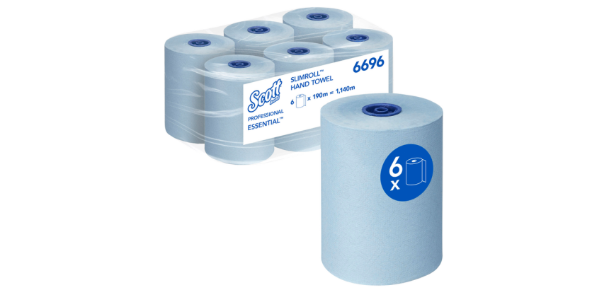 Scott Essential Slimroll Towels 6696 1-ply 190m blue