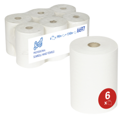 Essuie-mains Scott 6697 Slimroll 1 épaisseur 190m blanc