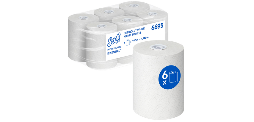 Scott Essential Slimroll Handtücher 6695 1-lagig 190m weiß