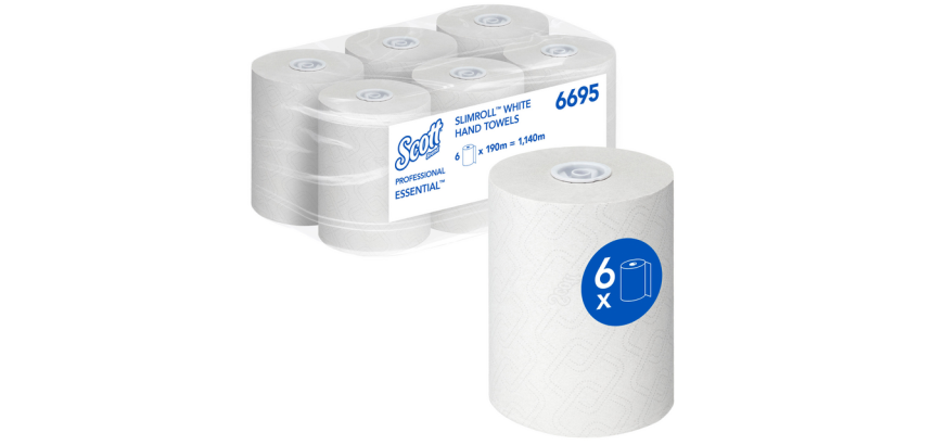 Essuie-mains Scott Essential Slimroll 6695 1 ép 190m blanc