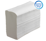 Handdoek Scott m-vouw 1-laags 203x240mm 16x250 vel wit 3749