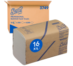 Handdoek Scott m-vouw 1-laags 203x240mm 16x250 vel wit 3749