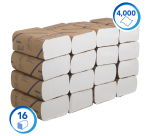 Handdoek Scott m-vouw 1-laags 203x240mm 16x250 vel wit 3749