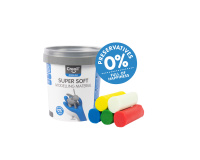 Pâte à modeler Creall super soft rouge/bleu/vert/jaune/blanc 450g