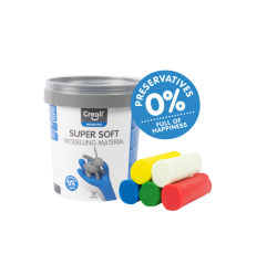 Pâte à modeler Creall super soft rouge/bleu/vert/jaune/blanc 450g