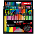 STABILO Pen 68 Max Felt-Tip Arty Assorted Set of 24 Pieces