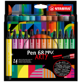 STABILO Pen 68 Max Felt-Tip Arty Assorted Set of 24 Pieces