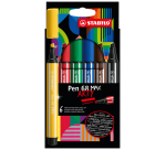 STABILO Pen 68 Max felt-tip pens assorted arty case 6 pieces