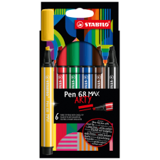 Viltstift STABILO Pen 68 Max Arty assorti etui à 6 stuks