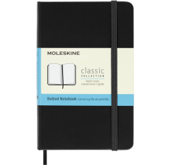 Carnet Moleskine Pocket 90x140mm pointillé couverture rigide noir