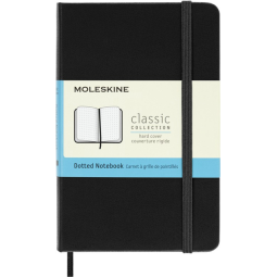 Carnet Moleskine Pocket 90x140mm pointillé couverture rigide noir