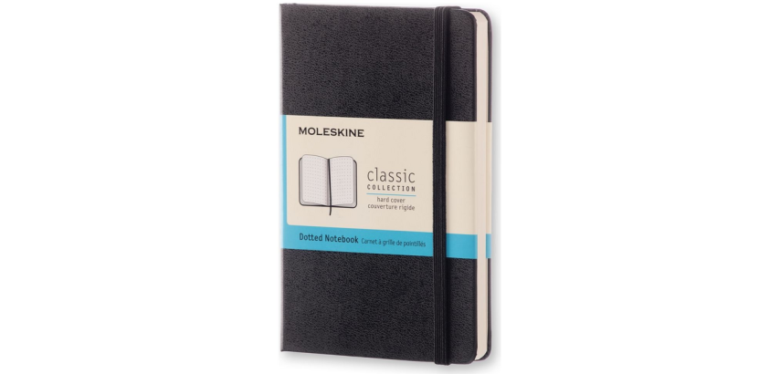 Moleskine-Notizbuch Pocket 90x140mm gepunktet Hardcover Schwarz