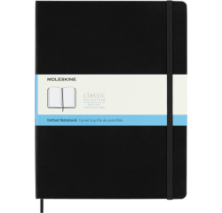 Carnet Moleskine XL 190x250mm pointillé couverture rigide noir