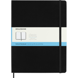 Carnet Moleskine XL 190x250mm pointillé couverture rigide noir