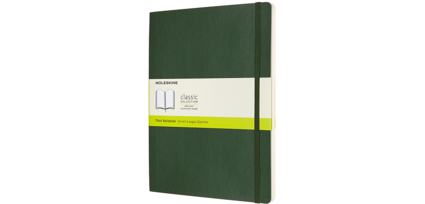 Moleskine XL Notebook 190x250mm plain soft cover myrtle green
