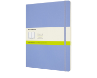 Carnet Moleskine XL 190x250mm uni couverture souple bleu hortensia