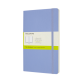 Carnet Moleskine large 130x210mm uni couverture souple bleu hortensia