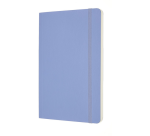 Large Moleskine notebook 130x210mm plain soft cover hydrangea blue