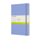 Large Moleskine notebook 130x210mm plain hydrangea blue hardcover