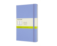Carnet Moleskine large 130x210mm uni couverture rigide bleu hortensia