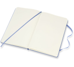 Large Moleskine notebook 130x210mm plain hydrangea blue hardcover