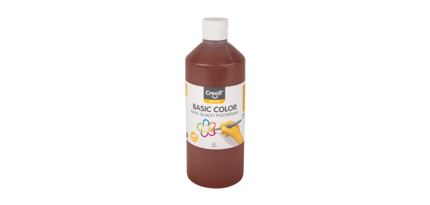 Creall Basic dark brown gouache 500ml