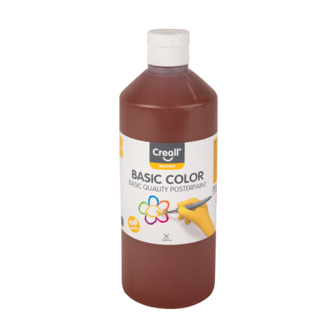 Plakkaatverf Creall basic donkerbruin 500ml