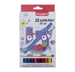 Feutre Bruynzeel Kids uper Point set 20 couleurs