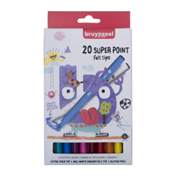 Feutre Bruynzeel Kids uper Point set 20 couleurs