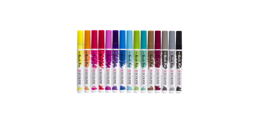 Talens Ecoline Brush Pen Set of 15 Assorted Colors