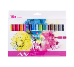 Feutre pinceau Talens Ecoline 15 couleurs assorti