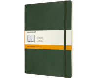 Carnet Moleskine XL 190x250mm ligné couverture souple vert myrte