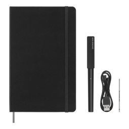 Smart Writing Moleskine set Pen + Smart Notebook large 130x210mm ligné noir