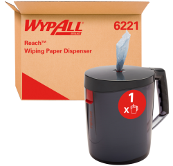 Poetspapierdispenser WypAll L10 Reach draagbare dispenser zwart 6221