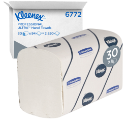 Essuie-mains Kleenex 6772 Ultra pli-I 2 ép 215x415mm blanc 30x 94 feuilles