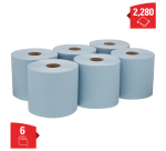 Poetspapier WypAll L20 2-laags 336 vel blauw 7302