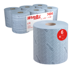 Poetspapier WypAll L10 1-laags 630 vel blauw 7494