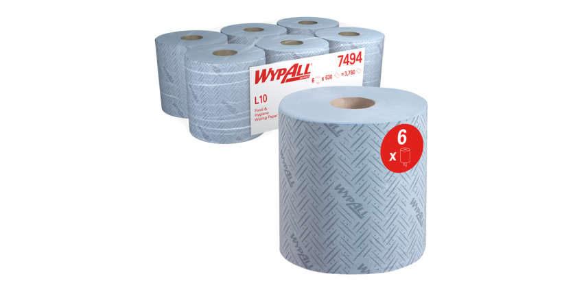 Wischtuchpapier WypAll L10 7494 1-lagig 630 Blatt blau