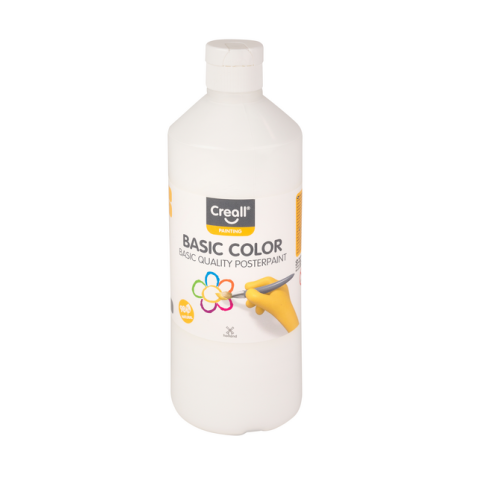 Plakkaatverf Creall basic wit 500ml