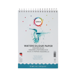 Aquarelblok Qrea A5 20vel 200gr spiraal