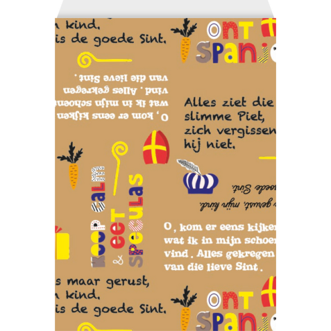 Sachet cadeau Haza Saint-Nicolas 21x30cm boîte 200 pièces assorti