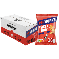 Chips Popworks Sweet BBQ 16gr