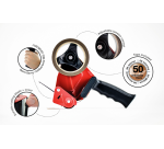 Dérouleur ruban d'emballage Rapesco Germ-Savvy 960 Antibactérien noir avec ruban brun