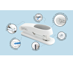 Agrafeuse Rapesco Germ-Savvy Less Effort ECO Sting Ray Antibactérien blanc