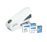 Rapesco Germ-Savvy Less Effort ECO Luna Antibacterial Stapler White