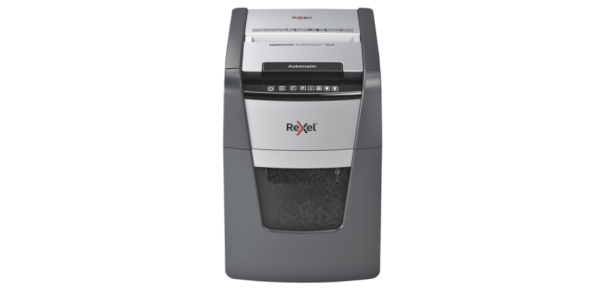 Destructeur Rexel Optimum Auto+ 90X particules 4x28mm