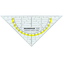 Geodriehoek Rumold 1026 160mm transparant