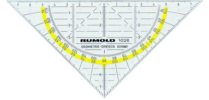 Geodreieck Rumold 1026 160mm transparent