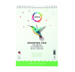 Bloc à dessin Qrea A4 24 feuilles 160g spirale