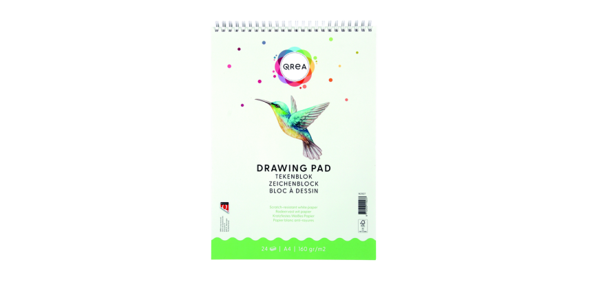 Qrea A4 Drawing Pad 24 Sheets 160g Spiral